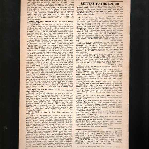 Film Index Magazine Collection By John Howard Reid No. 6, 23 & 26 Vintage 1960s - Picture 4 of 6